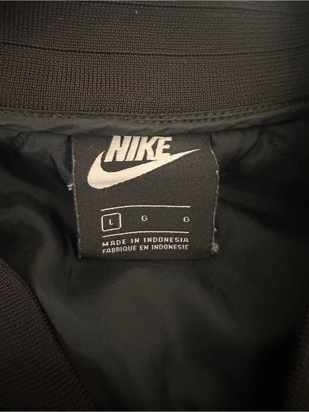 Nike Black Swoosh Quilted Bomber Jacket - Men